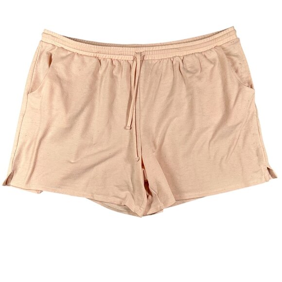 Lucky Brand Womens XXL Light Pink Pull On Lounge Shorts‎ Pockets Drawstring - Picture 1 of 7